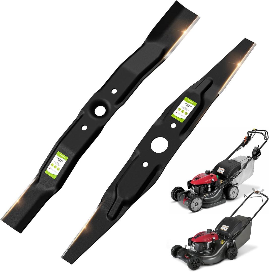 Lawn Mower Blades for Honda HRR216 HRM215 Series, High Lift Mulching Blades for Walk Behind Mowers, 21" Twin Blade Set Replaces OEM no. 72531-VE2-020, 72511-VE1-020 (Set of 2)