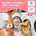 Snuffle Mat for Dogs Pet Treats Feeding for Small Medium Breed Dogs Non-Slip Interactive Dog Puzzle Toys Encourages Natural Foraging Skills (Pink Sunflower 20 "x 20")