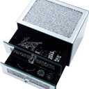 2-Layer glass jewelry box for Women,Precious item storage box,2 drawers luxury jewelry box (Crystal)