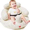 QPAU Inflatable Baby Seat with Safety Harness, Baby Chair for Sitting Up (3 Months & Up), Portable Blow Up Baby Stuff with Built-in Pump (Dinosaur)