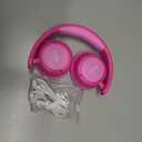 iClever BTH22 Kids Bluetooth Headphones, 60H Play Time, 74/85 dBA Safe Volume, Bluetooth 5.4, USB C, Over Ear Kids Headphones Wireless with Mic AUX Cord for iPad/Tablet/Travel, Blossom Pink