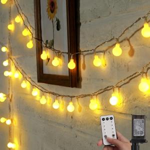 Minetom Mini Globe String Lights, 66 Ft. 200 LED Fairy String Lights Plug in, 8 Modes with Remote, Decor for Indoor Outdoor Party Wedding Christmas Tree Garden, Warm White Minetom Mini Globe String Lights, 66 Ft. 200 LED Fairy String Lights Plug in, 8 Modes with Remote, Decor for Indoor Outdoor Party Wedding Christmas Tree Garden, Warm White