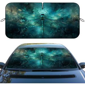Dragonfly Fun Insect Car Windshield Sunshade Folding Animal Heatshield Front Window Car Sun Shade Windshield Rays Sun Shade Visor Protector for Car Sedan Truck SUV Accessories 59x31.5 Inch