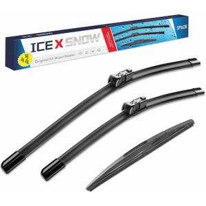 IceXsonw Windshield Wiper Blades Replacment for GMC Acadia 2011-2007,Saturn Outlook 2010-2007 OEM Quality Wiper Blades-24"/21"/11" Top Lock,Set of 3