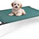 Simple Deluxe Cooling Elevated Dog Bed, Raised Portable Dog Cots Beds No-Slip Feet Durable Portable Indoor & Outdoor Pet Hammock Bed, 42x25.5x8 Inch, Green