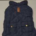 Queenmore Warm Dog Coat, Cold Weather Puffer Dog Jacket with Ultra Thick Plush Lining, Storage Pockets (Dark Navy, Medium)