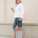 Carry On Luggage 22x14x9 Airline Approved, 20 Inch Softside Suitcase with 4 Pcs, Lightweight Luggage for Women Men with TSA Lock and 4 Spinner Wheels, Soft Side Carry-on Suitcases for Travel, Grey