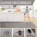 Kitchen Mat Set of 2 PCS, Cushioned Non Slip Rugs for Kitchen Floor, Absorbent Runner Comfort Standing Mats Washable for Kitchen, Office, Home Grey 17x30+17x47