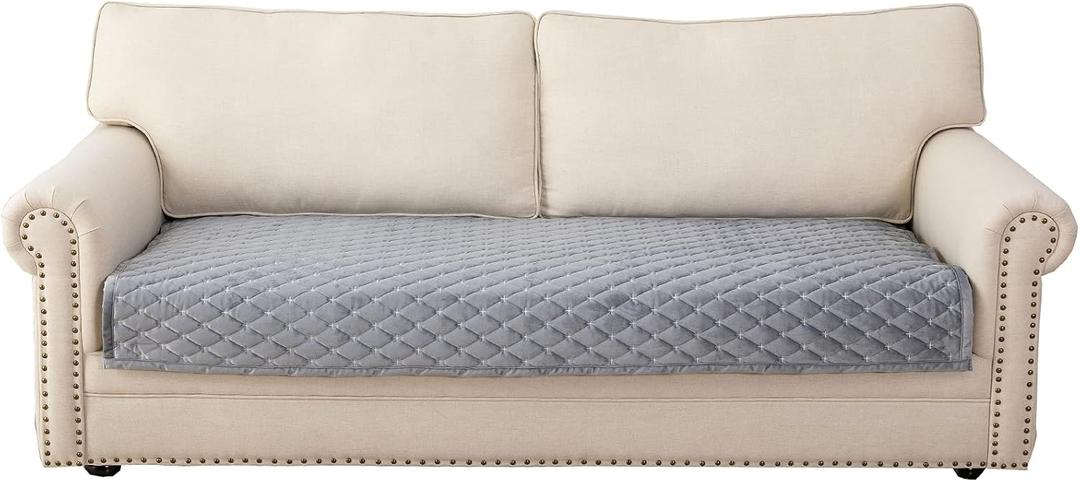 Eismodra Couch Cover,Sectional Couch Covers,Sofa Covers for 3 Cushion Couch,Anti-Slip Sofa Slipcovers for Dogs Cats Kids Loveseat Recliner L Shaped Armrest Backrest,Light Gray 36''x82''(Only 1 Piece)