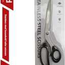 10-Inch Heavy-Duty Stainless Steel Fabric Scissors - Professional Sewing Shears for Precise Cutting of Fabric, Leather, and More