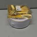 WELLIFE 60 PCS Gold Plastic Dessert Plates and 60 PCS Forks, 6.3 inch Disposable Salad Plates, Premium White Appetizer Plates with Gold Rims, Perfect for Party and Wedding