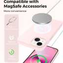 AOTESIER Magnetic for iPhone 13 Mini Case, [Compatible with MagSafe][Military Shockproof Protection] Silicone Case with Soft Microfiber Lining, Camera & Screen Protection 5.4 inch, Chalk Pink