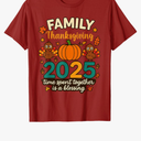 Family Crew Thanksgiving 2025 Turkey Matching Men Women T-Shirt, red, Size M
