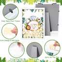 Unittype 71 Pcs 15.8 x 11.8 x 0.6inch Baby Shower Guest Book Alternative with 70 Wood Slices Set Baby Shower Decoration Photo Frame Signature Keepsakes for Birthday Table Centerpiece(Green,Animal)