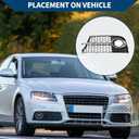 No.8J0807681K Fog Light Grill for Audi TT MK2 TTS 2011-2014 Front Left Front Lower Bumper Fog Light Cover Inserts ABS 1 Pc Black Silver Tone