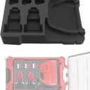 EVA Liner Compatible with Milwaukee 48-22-8435 Packout Tool Box Precision-Cut Foam Insert Organizer Fit for M12 Compact XC Batteries and M12 Charger, Black