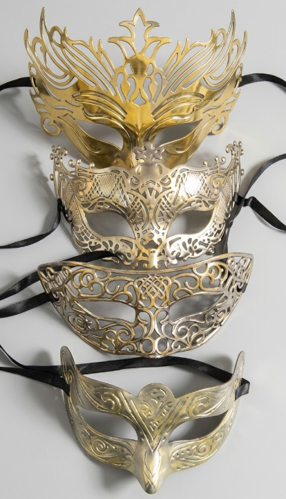 Masquerade Masked Ball Party Prom Fancy Dress Costume Accessory, Unisex-Adult, 49 pieces