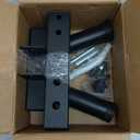 GADFISH Trailer Hitch Flagpole Mount, 2 Mounting Options US Flag Hitch Mount, Universal Flag Hitch Mount for All 2" Receiver, Trailer Hitch Flag Pole Holder for Driving, Black (for 2 Flagpoles)