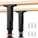 2PC Bed Frame Support Legs Stabilizer Replacement Universal Slat Reinforcement 5.9-11 inch Black