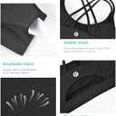 RUNNING GIRL Sports Bras for Women,Padded Sports Bra Tank Top Sexy Crisscross Back High Impact Longline Workout Yoga Bra (Black, XL)