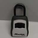 Master Lock Key Lock Box, Outdoor Lock Box for House Keys, Portable Combination Lockbox Resettable Code, 5400EC, Black