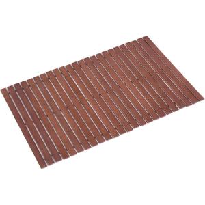 Bamboo Bath Mat Bathroom Rugs Floor Wood Shower Bathtub Waterproof Non Slip Accessories 16x24 Inch Easy to Clean, Walnut Bamboo, 1 pc