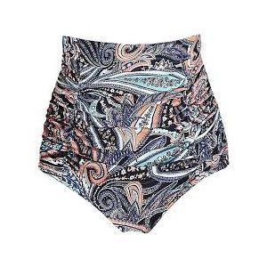 RELLECIGA Women's High Waisted Bikini Bottom Tummy Control Ruched Full Coverage Swim Bottom Large