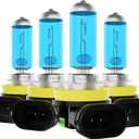 Headlight Bulbs Fit For Nissan Sentra 2013-2020, H11 H11 High Low Beam Combo, Super Bright 5500K White Light High Performance Halogen Light Bulbs, 4PCS