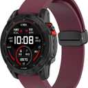 26mm 22mm 20mm QuickFit Watch Band Compatible with Garmin Fenix 8 7 6 5 3 hr 6s 5s 6x 5x Forerunner 935 945 965 Magnetic Silicone Watch Band for Garmin Instinct Approach MARQ Descent Quatix Epix Pro (Wine Red)