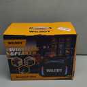 Wilody Speakers Bluetooth Wireless, 100W Loud Outdoor Speaker with Bass, IPX7 Waterproof Floatable, 20H Playtime, Wireless Charge, TWS, RGB Light, Portable Speaker for Work, Garage, Outdoor (Black) (Large)