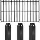 Hiorucet Grill Replacement Parts for Dyna-Glo Grill 3 Burner DGC310CNP-D DGC310RNP-D DGC310BNP-D DGB300CNP, Porcelain Steel Grill Grate, Heat Plate for Dyna-Glo 3-Burner Open Cart Propane Gas Grill