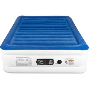 SoundAsleep CloudNine Series Raised Twin Air Mattress with Dual Smart Pumps Dual smart pumps maintain firmness all night with 3 settings; SureGrip bottom helps create a stable guest bed for one sleeper, Size: Twin