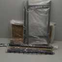 HCHQHS Adjustable 6 Tier Open Bookcase, Rustic Farmhouse Book Shelves, Industrial Wood and Black Metal Bookshelves, Mid Century Bookcase for Home Office Living Room Bedroom