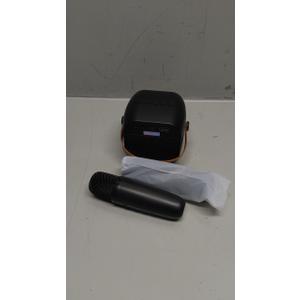 Mini Karaoke Machine, Portable Bluetooth Karaoke Speaker with 2 Wireless Microphones and Party Lights for Kids and Adults, Birthday Gifts for Girls Boys, Family Home Party (Black 2 Mics)