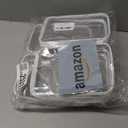 6PCS Clear Hard Shell Zipper Case,Portable Cosmetic Bag with Zipper,Kid's Toy Storage Organizer Bins,Hard Plastic Case,Clear Bags for Organizing (White)