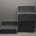 Dog Stairs for Small Dogs - Pet Stairs 2 in 1 with Zippers Suitable for Couch and Bed, 35D Foam Dog Steps with Non Slip Bottom Grey 4 Steps, Grey