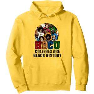 HBCU Colleges and Universities Black History Month Pullover Hoodie (Yellow)