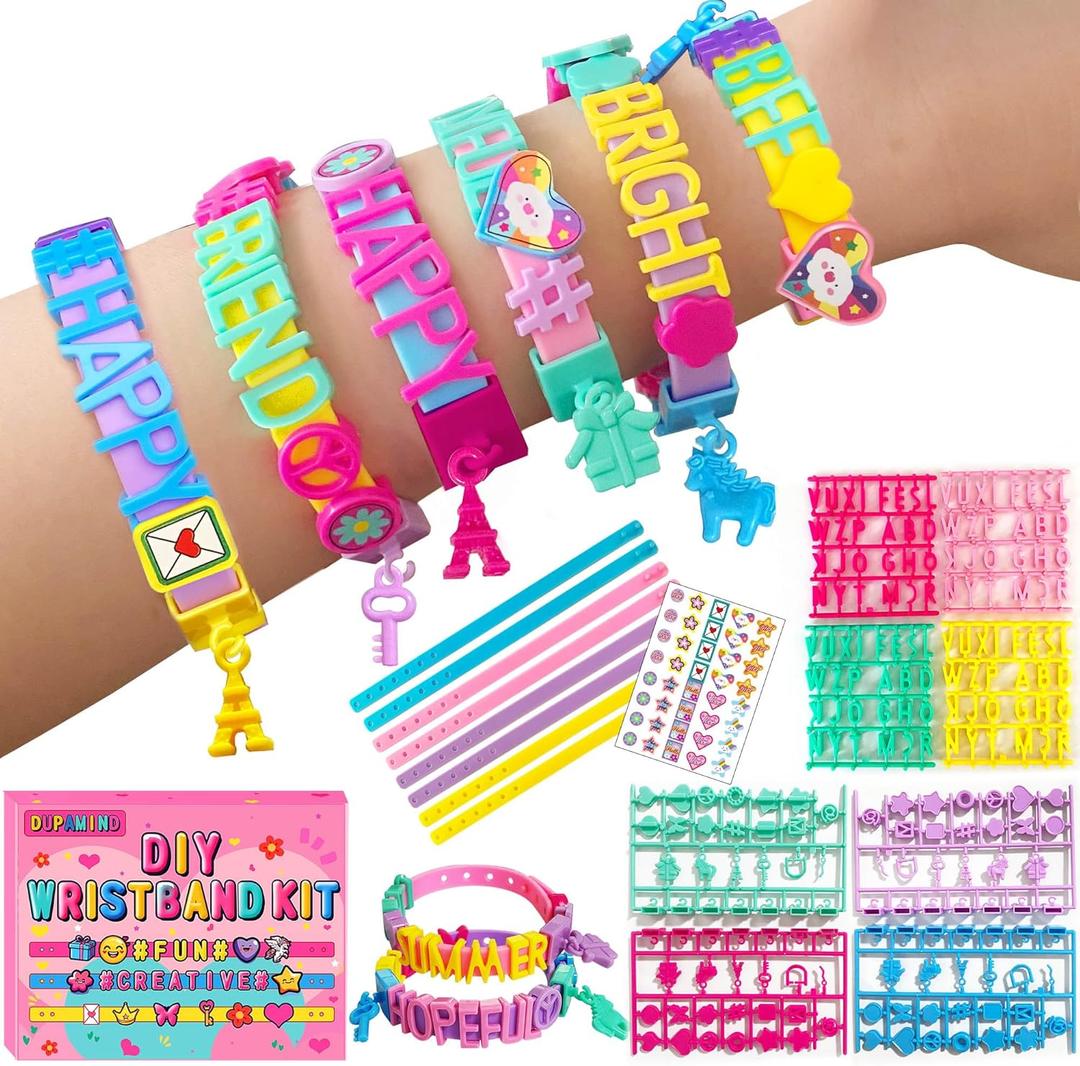 Art & Craft Kits for Kids, DIY Friendship Bracelet Making Kit for Girls, Jewelry Making with Charm & Stickers, Birthday Gifts for Ages 5-12, Toys for Ages 5, 6, 7, 8, 9, 10, 11, 12 Years Old (Regular)