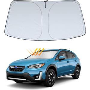Foldable Windshield Sun Shade for 2018-2024 2025 2026 Subaru Crosstrek Accessories, Heat & UV Protection Sunshade Sun Visor Protector with Storage Bag, Keep Interior Cooler