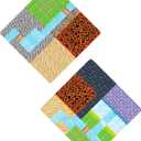 SZKLOL Magnetic Blocks Base Plate  Magnet Building Blocks Metal Plate with Double Sided Color Patterns (1818cm Metal Base Plate (2pcs))