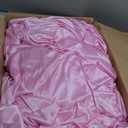 Pink Glitter Tablecloth for Rectangle Tables 8ft, Wrinkle Resistant Ruffles Shimmer Party Table Skirt, Washable Satin Banquet Table Cloth Skirt for Princess, Girl Birthday, Parties, Wedding, Banquets