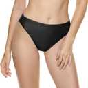 Bellecarrie Women's Bikini Bottoms Swimsuit High Cut Tankini Bottoms Mid Rise Swim Briefs (Medium, Black)