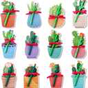 24 Pcs Cactus Sticky Notes with Cactus Pen Sets Cute Notepads Gifts Cacti Notepads Succulent Pen Self Adhesive Note Pads for Xmas School Supply