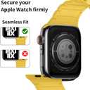 Magnetic Silicone Watch Band Compatible with Apple Watch 44mm 45mm 49mm 46mm 42mm 41mm 40mm 38mm bands Women Men, Soft Sport Strap for iWatch Series11 10 9 8 7 6 5 4,ULTRA3 2,SE3 2 1
