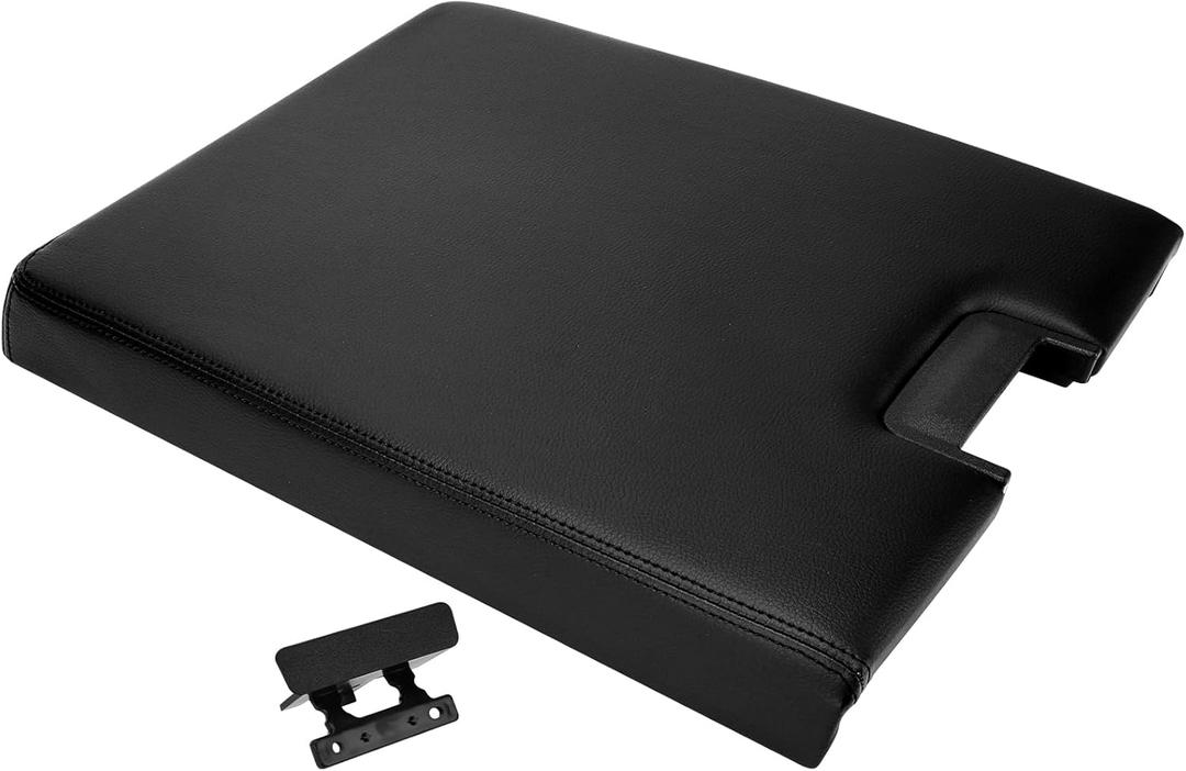 20864151 Center Console Lid Kit - Center Console Cover with Latch for 2007-2014 Chevy Silverado, Suburban, Tahoe, Avalanche/GMC Yukon(XL)/Sierra 1500/2500/3500 Replaces# 20864154 20864153 (Black)