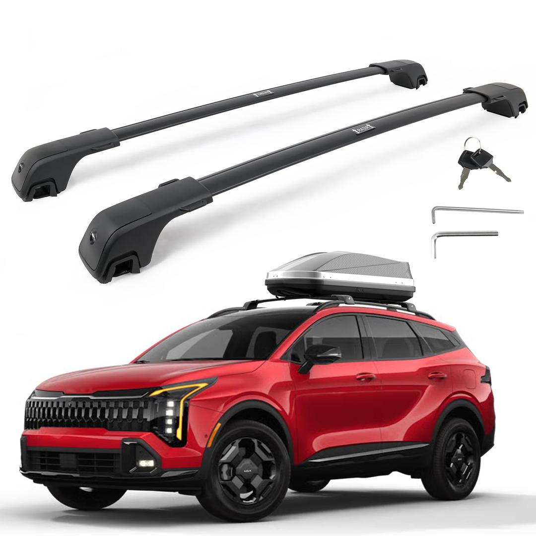 Snailfly 350 lbs Lockable Roof Rack Cross Bars Fit for Kia Sportage X-Pro X-line 2023-2026, Aluminum Crossbars Luggage Cargo Carrier, Rooftop Accessories for Bike Kayak Skis Surfboard Canoe
