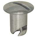 Slotted Oval Head Quarter Turn Dzus Fastener, 7/16" x .500" inch Grip, Steel, 10 Pack