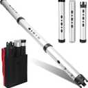 Golf Ball Retriever with Storage Bag, Detachable Golf Ball Picker Upper Tube, Aluminum Alloy Golf Ball Collector, 40 Inch Golf Balls Shagger Grabber for Men Women, Hold up to 24 Golf Balls