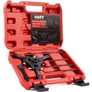 Orion Motor Tech Harmonic Balancer Puller Kit, Adjustable 3-Jaw Puller Set for Removing Harmonic Dampers & Balancers, 3-Jaw Pulley Puller Set Compatible with Chevy GM Chrysler Cadillac Ford More (black)