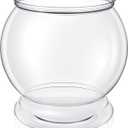 Mini Plastic Fish Bowl, 38 Oz Decorative Small Fishbowl, Round Plastic Fish Tank, Unbreakable Aquarium Fish-Bowls for Party Decorations, Centerpiece Vases, Hydroponic Planter and Home Decorations